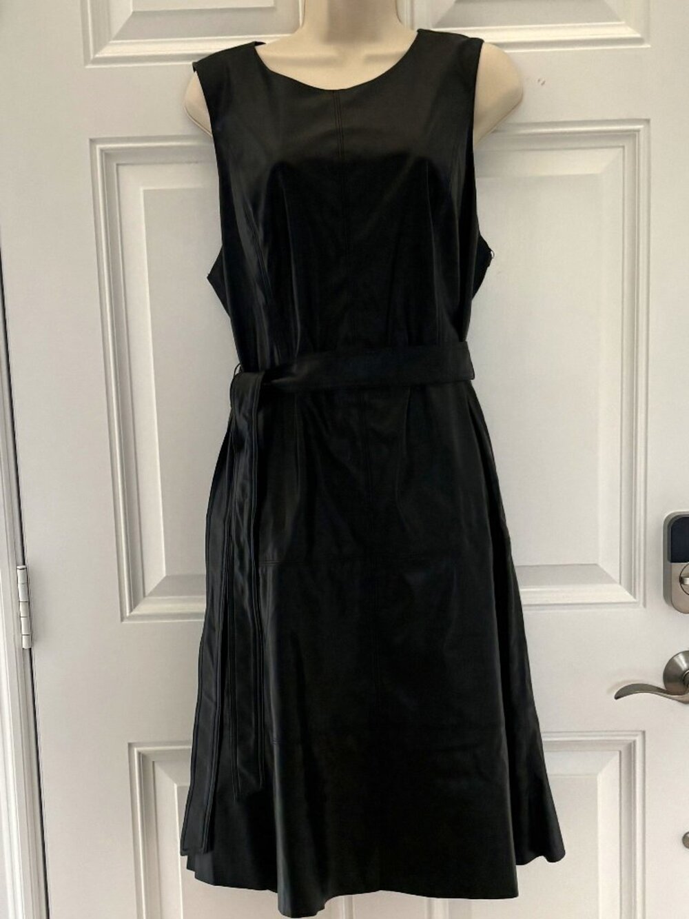 NEW Black Faux Leather Dress by Vera Wang